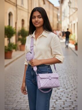 Kurt Geiger Brixton Lock Crossbody Bag with a Coin Pouch NWT